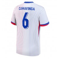 Camiseta Francia Eduardo Camavinga #6 Visitante Equipación Eurocopa 2024 manga corta